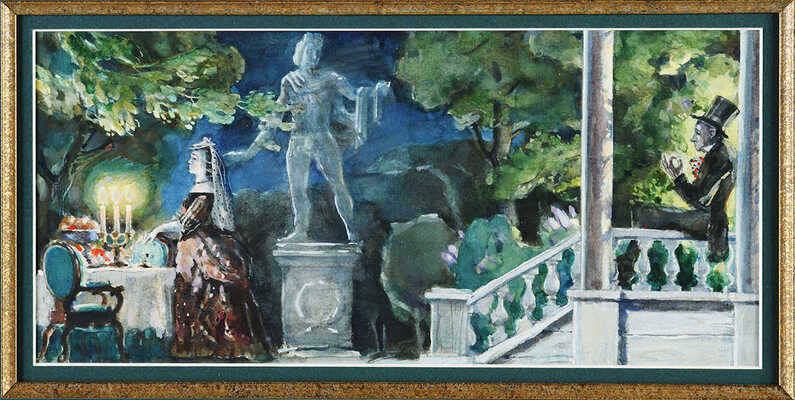 Сулимо-Самуйлло Всеволод Ангелович. Эскиз декорации к пьесе А. Н. Островского «Без вины виноватые»